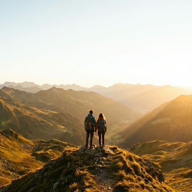 Scenic mountain travel landscape